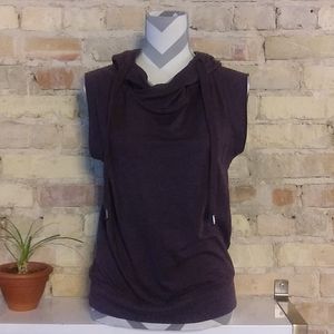 Purple sleeveless hoodie